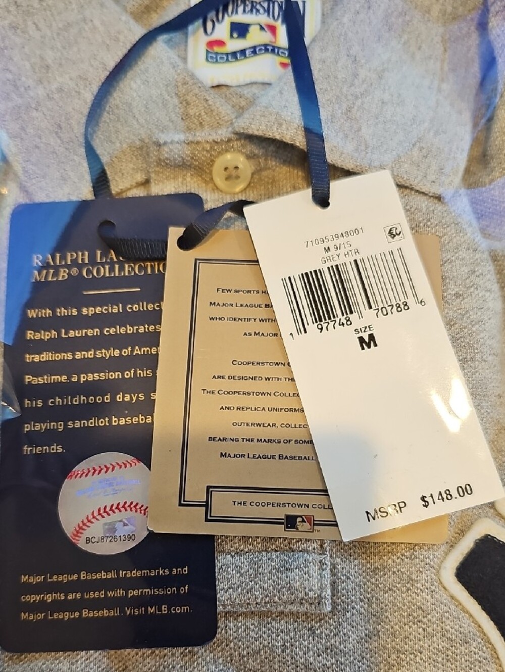 Polo Ralph Lauren Men's Yankees Polo Shirt - Loft Heather NWT - Picture 2 of 2